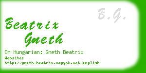 beatrix gneth business card